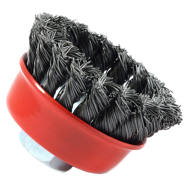 Knotted Wire Cup Brush for remove rust