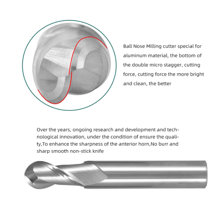 3pcs Spiral Milling Mills Tool