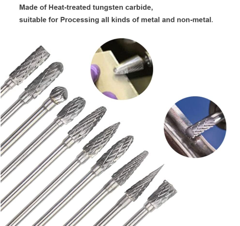 Long Double Cut Tungsten Carbide Burrs