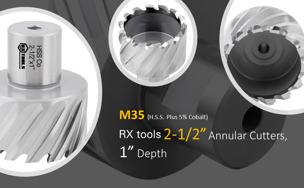 RuiXin 1'' DOC M35 Cobalt Annular Cutter w/ Enhanced Cutting Geometry