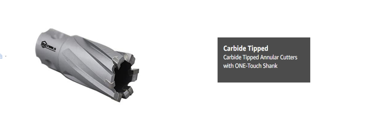 RuiXin1'' DOC Carbide Tipped Annular Cutter