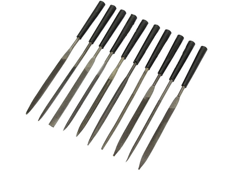 mini needle file set 10pcs with handle Hardened Alloy Strength Steel  