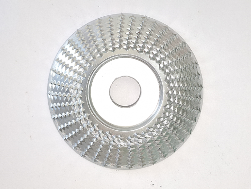  3.35 inches outside diameter 0.87 inches inside diameter Half round  grinding disc